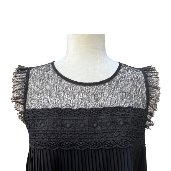 ZARA Pleated Baby Doll Top | Medium - Picture 4 of 9